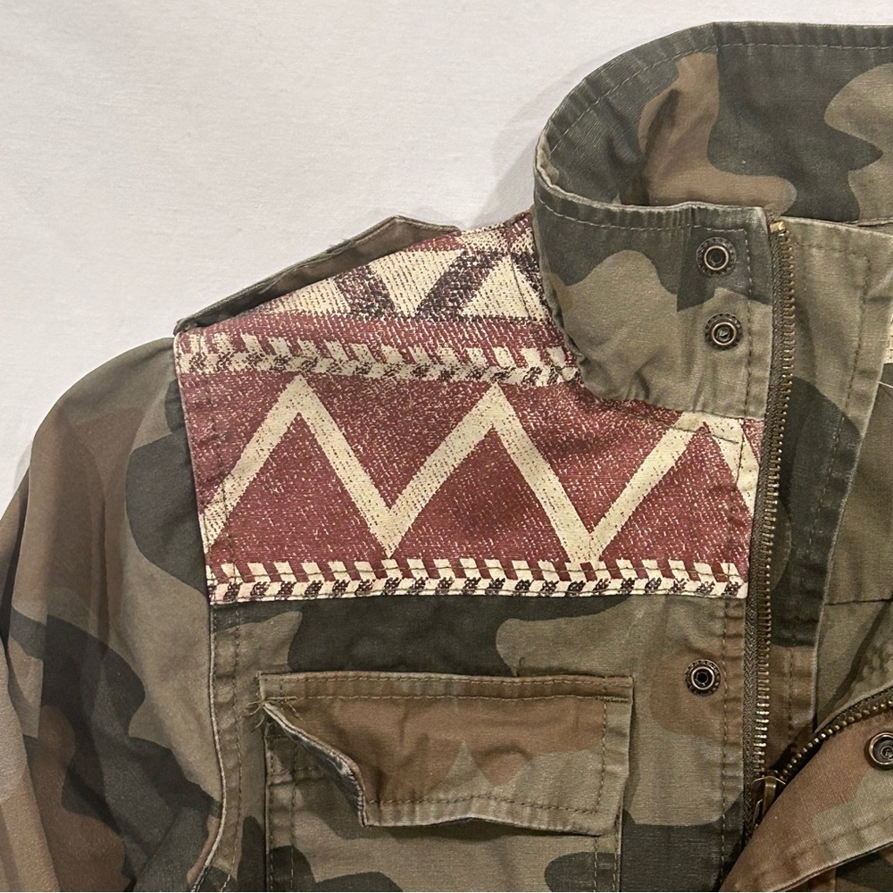 Lucky Brand Kids Camouflage Aztec Full Zip Button Jacket Size 7 - Picture 3 of 13